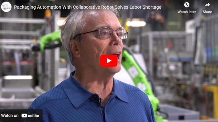 The YouTube video of Packaging Automation With Collaborative Robot 